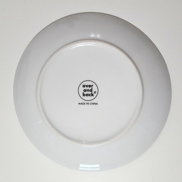 NEW Set of 4 Over and Back Christmas Snowman Salad Plates 8" Porcelain N… - Picture 6 of 6